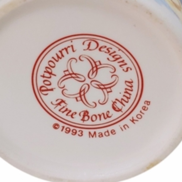 1993 POTPOURRI DESIGNS FINE BONE CHINA ANGEL MOTIF - Picture 2 of 4